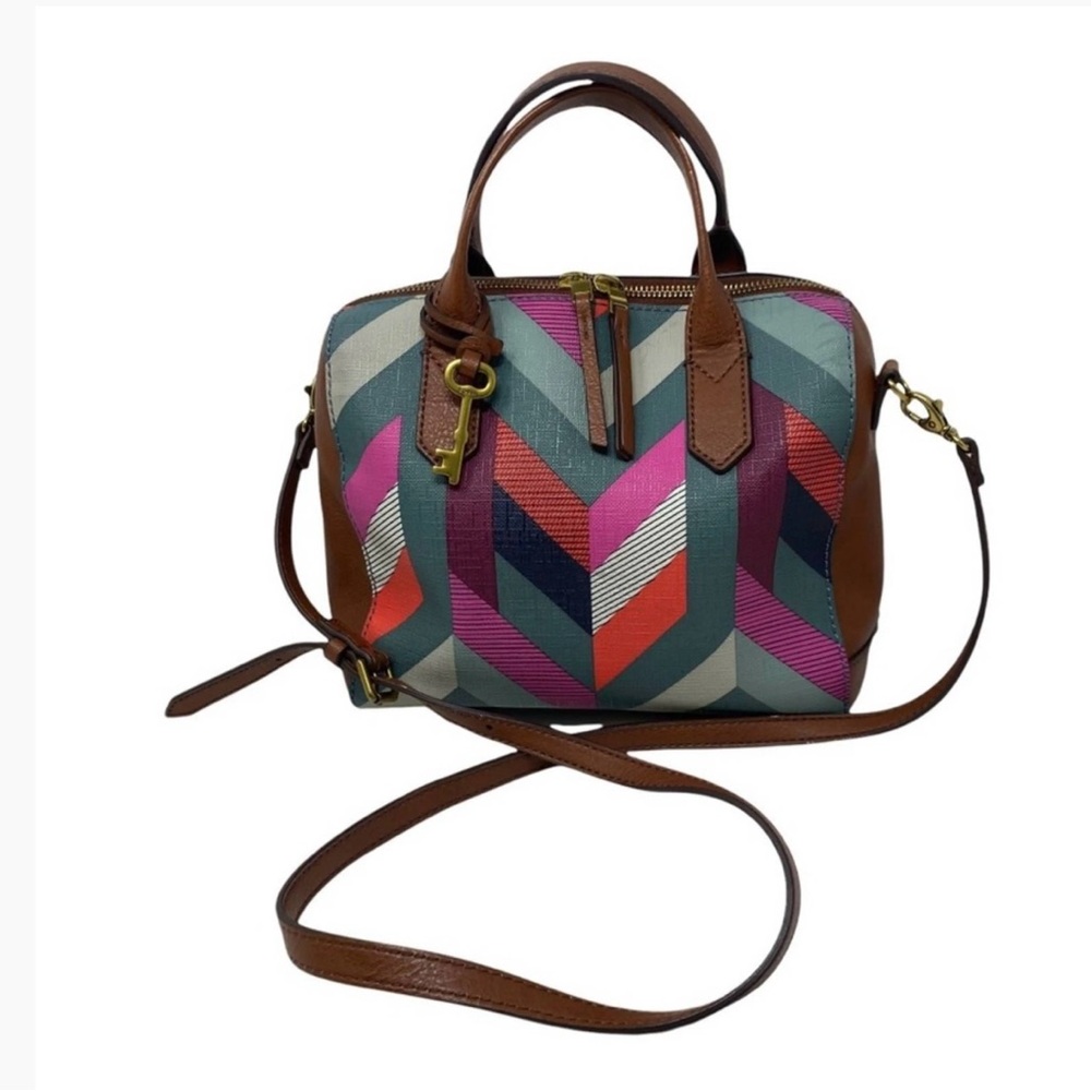Fossil satchel bag with removable strap